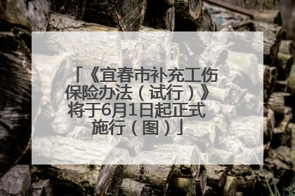《宜春市补充工伤保险办法（试行）》将于6月1日起正式施行（图）