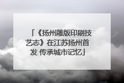《扬州雕版印刷技艺志》在江苏扬州首发 传承城市记忆