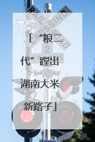 “粮二代”蹚出湖南大米新路子