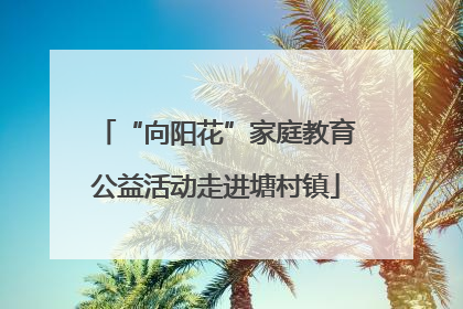 “向阳花”家庭教育公益活动走进塘村镇