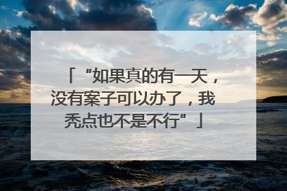 “如果真的有一天，没有案子可以办了，我秃点也不是不行”
