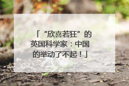 “欣喜若狂”的英国科学家：中国的举动了不起！