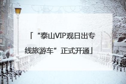 “泰山VIP观日出专线旅游车”正式开通