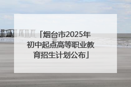 烟台市2025年初中起点高等职业教育招生计划公布