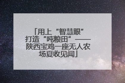 用上“智慧眼” 打造“吨粮田”——陕西宝鸡一座无人农场夏收见闻