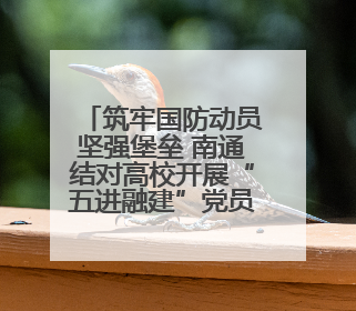 筑牢国防动员坚强堡垒 南通结对高校开展“五进融建”党员联训