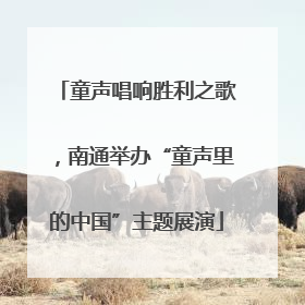 童声唱响胜利之歌，南通举办“童声里的中国”主题展演