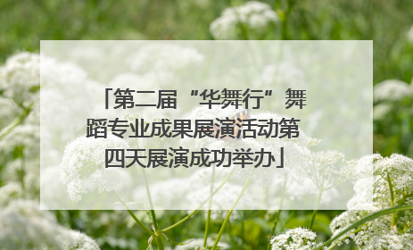 第二届“华舞行”舞蹈专业成果展演活动第四天展演成功举办
