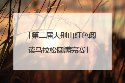 第二届大别山红色阅读马拉松圆满完赛
