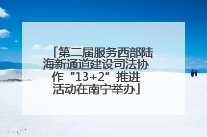 第二届服务西部陆海新通道建设司法协作“13+2”推进活动在南宁举办
