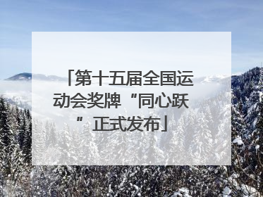 第十五届全国运动会奖牌“同心跃”正式发布