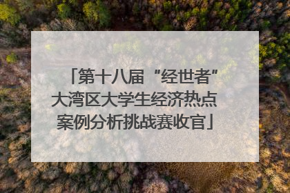 第十八届“经世者”大湾区大学生经济热点案例分析挑战赛收官