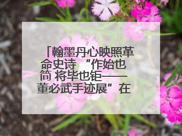 翰墨丹心映照革命史诗 “作始也简 将毕也钜——董必武手迹展”在福州开幕