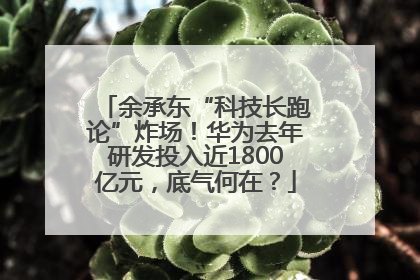 余承东“科技长跑论”炸场！华为去年研发投入近1800亿元，底气何在？