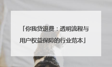 你我贷退费：透明流程与用户权益保障的行业范本