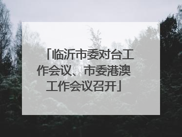 临沂市委对台工作会议、市委港澳工作会议召开
