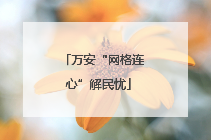 万安“网格连心”解民忧