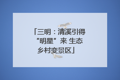 三明：清溪引得“明星”来 生态乡村变景区