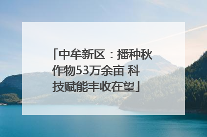 中牟新区：播种秋作物53万余亩 科技赋能丰收在望