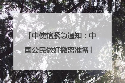 中使馆紧急通知：中国公民做好撤离准备