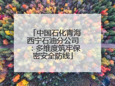 中国石化青海西宁石油分公司：多维度筑牢保密安全防线