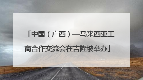 中国（广西）—马来西亚工商合作交流会在吉隆坡举办