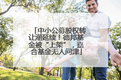中小公募股权转让潮延续！德邦基金被“上架”，嘉合基金无人问津