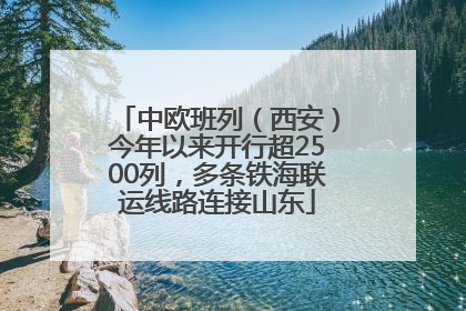 中欧班列（西安）今年以来开行超2500列，多条铁海联运线路连接山东