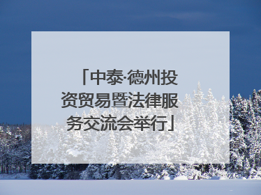 中泰·德州投资贸易暨法律服务交流会举行