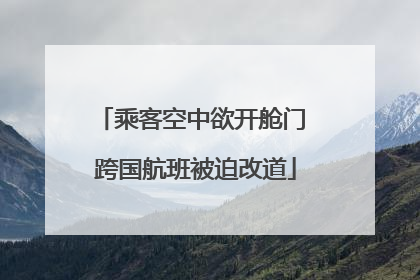 乘客空中欲开舱门 跨国航班被迫改道