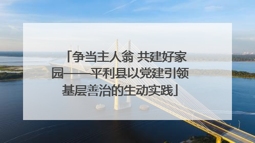 争当主人翁 共建好家园——平利县以党建引领基层善治的生动实践