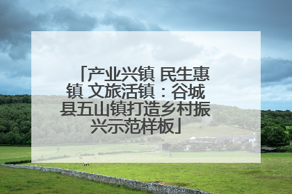 产业兴镇 民生惠镇 文旅活镇：谷城县五山镇打造乡村振兴示范样板