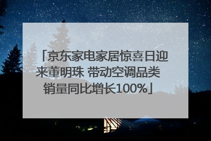 京东家电家居惊喜日迎来董明珠 带动空调品类销量同比增长100%