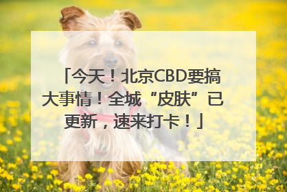今天！北京CBD要搞大事情！全城“皮肤”已更新，速来打卡！