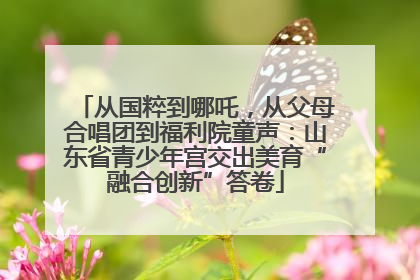 从国粹到哪吒，从父母合唱团到福利院童声：山东省青少年宫交出美育“融合创新”答卷