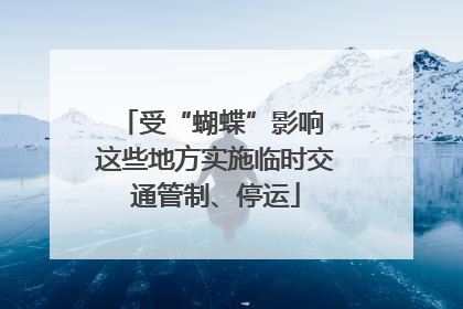 受“蝴蝶”影响 这些地方实施临时交通管制、停运