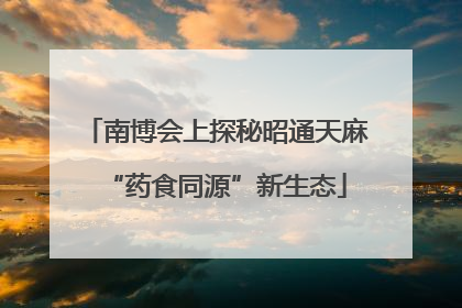 南博会上探秘昭通天麻“药食同源”新生态