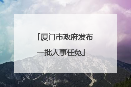 厦门市政府发布一批人事任免