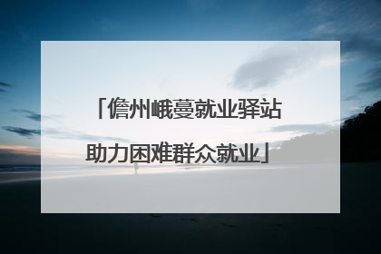 儋州峨蔓就业驿站助力困难群众就业