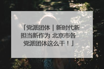 党派团体｜新时代新担当新作为 北京市各党派团体这么干！