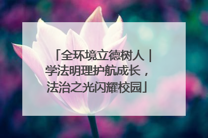 全环境立德树人｜学法明理护航成长，法治之光闪耀校园