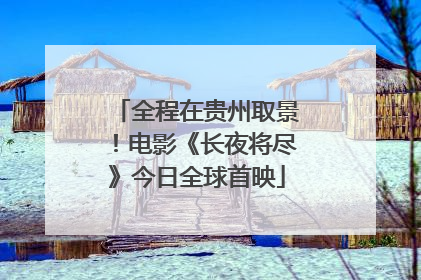全程在贵州取景！电影《长夜将尽》今日全球首映