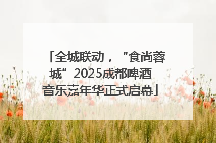 全城联动，“食尚蓉城”2025成都啤酒音乐嘉年华正式启幕
