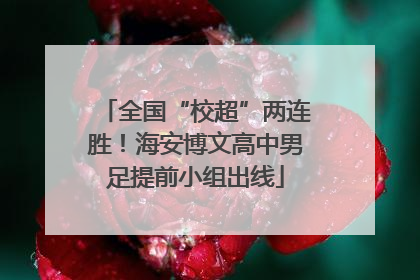 全国“校超”两连胜！海安博文高中男足提前小组出线