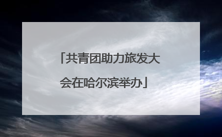 共青团助力旅发大会在哈尔滨举办