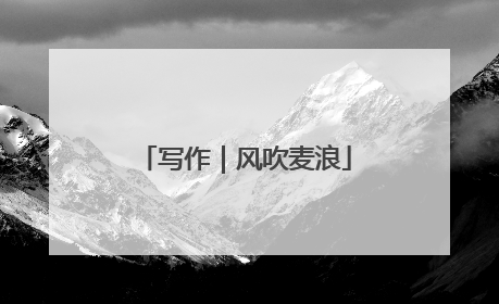 写作｜风吹麦浪