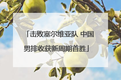 击败塞尔维亚队 中国男排收获新周期首胜