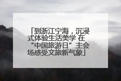 到浙江宁海，沉浸式体验生活美学 在“中国旅游日”主会场感受文旅新气象