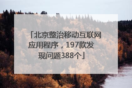 北京整治移动互联网应用程序，197款发现问题388个
