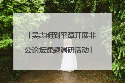 吴志明到平潭开展非公论坛课题调研活动